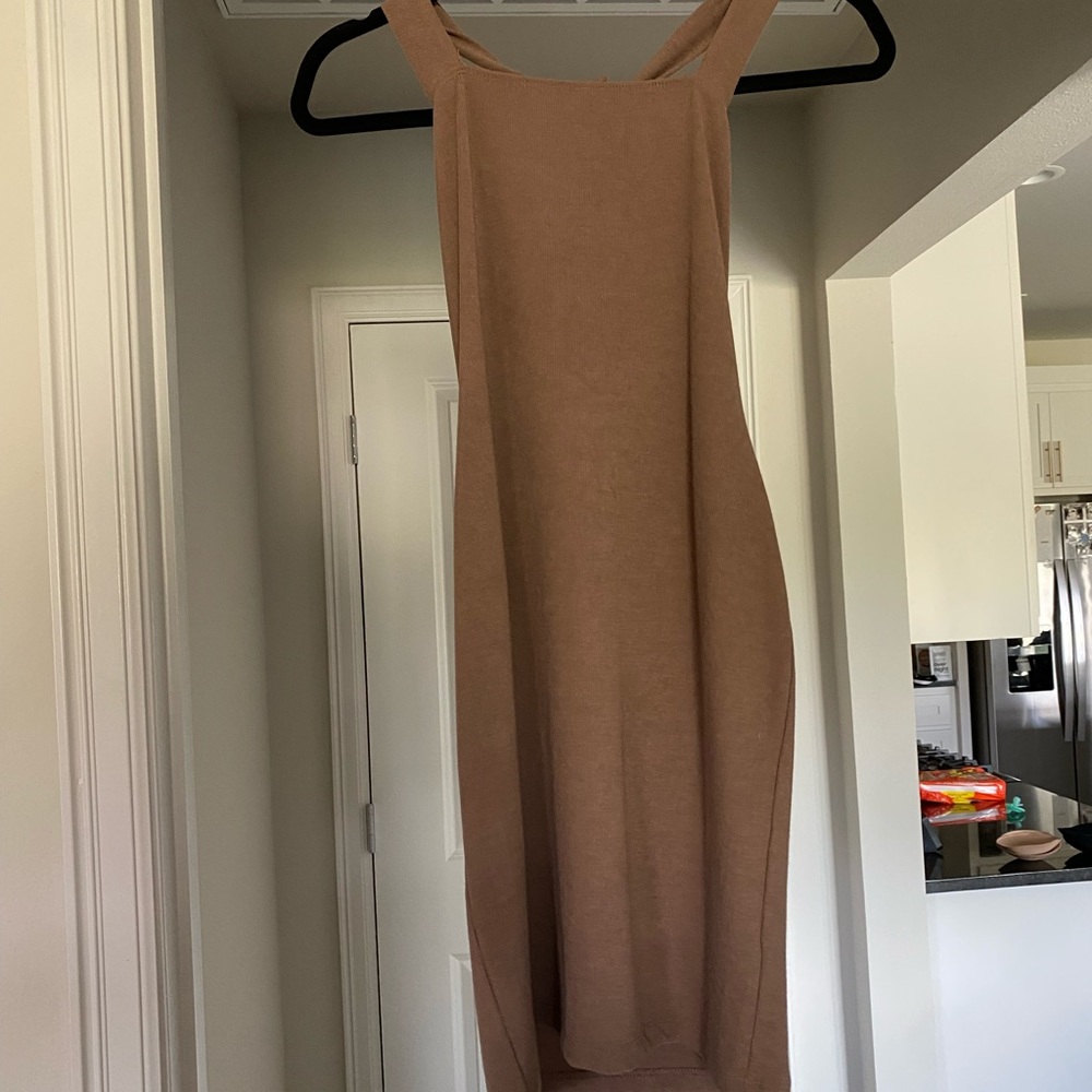 Brown mini dress